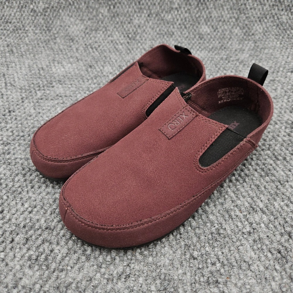 Xero Shoes (Women's 6.5) Burgundy Sunrise Slip On Barefoot Loafer Minimalist